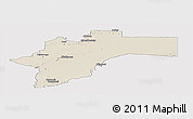Shaded Relief Panoramic Map of Otjozondjupa, single color outside