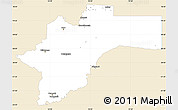 Classic Style Simple Map of Otjozondjupa, single color outside