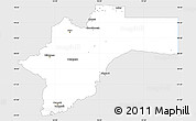 Silver Style Simple Map of Otjozondjupa, single color outside