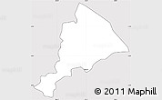 Silver Style Simple Map of Anabar, cropped outside