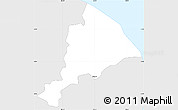 Silver Style Simple Map of Anabar, single color outside