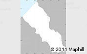 Gray Simple Map of Baiti, single color outside