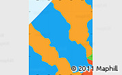 Political Simple Map of Baiti