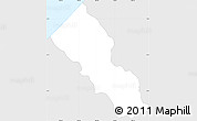 Silver Style Simple Map of Baiti, single color outside