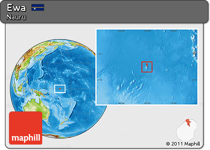Physical Location Map of Ewa