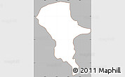 Gray Simple Map of Ewa, cropped outside