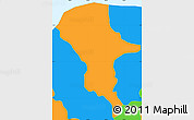 Political Simple Map of Ewa