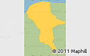 Savanna Style Simple Map of Ewa