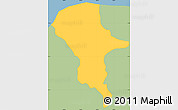 Savanna Style Simple Map of Ewa, single color outside