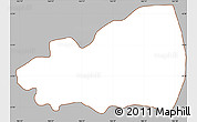 Gray Simple Map of Ijuw, cropped outside
