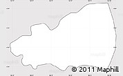 Silver Style Simple Map of Ijuw, cropped outside