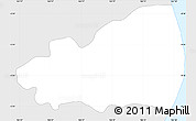 Silver Style Simple Map of Ijuw, single color outside
