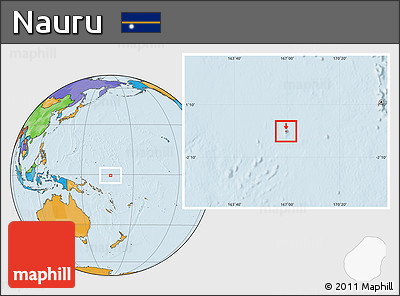Blank Location Map of Nauru, political outside