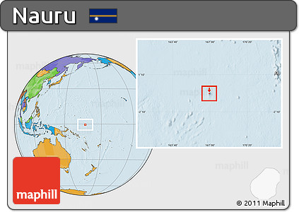 Blank Location Map of Nauru, political outside