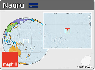 Blank Location Map of Nauru, political outside
