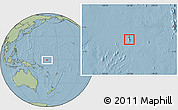 Blank Location Map of Nauru, savanna style outside, hill shading outside