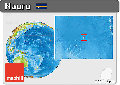 Physical Location Map of Nauru