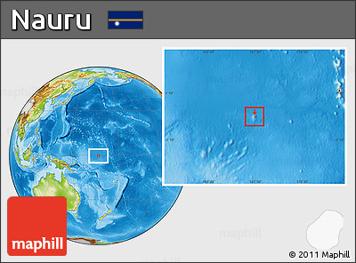 Physical Location Map of Nauru