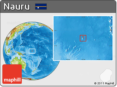 Physical Location Map of Nauru