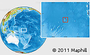 Physical Location Map of Nauru, highlighted continent
