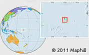 Physical Location Map of Nauru, political outside