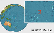 Physical Location Map of Nauru, satellite outside