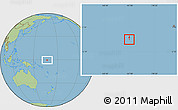 Physical Location Map of Nauru, savanna style outside