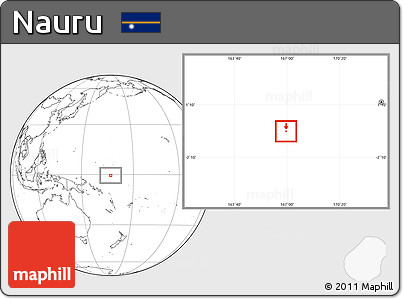 Satellite Location Map of Nauru, blank outside