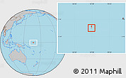 Satellite Location Map of Nauru, gray outside
