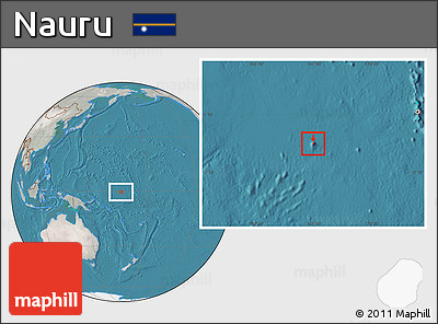 Satellite Location Map of Nauru, lighten, semi-desaturated, land only