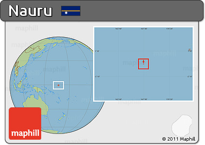 Savanna Style Location Map of Nauru