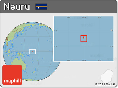 Savanna Style Location Map of Nauru