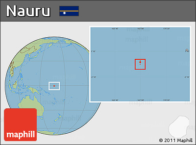Savanna Style Location Map of Nauru