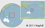 Savanna Style Location Map of Nauru, highlighted continent, within the entire continent, hill shading