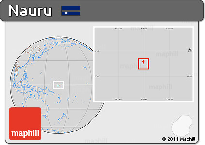 Savanna Style Location Map of Nauru, lighten, desaturated