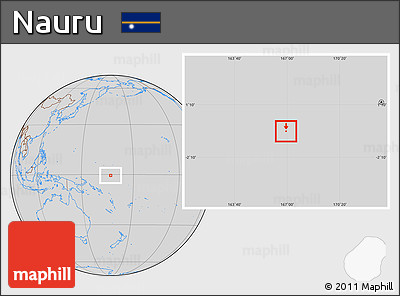 Savanna Style Location Map of Nauru, lighten, desaturated