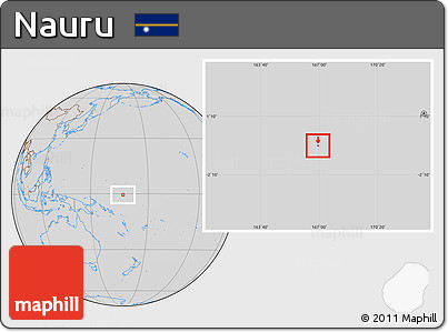 Savanna Style Location Map of Nauru, lighten, desaturated