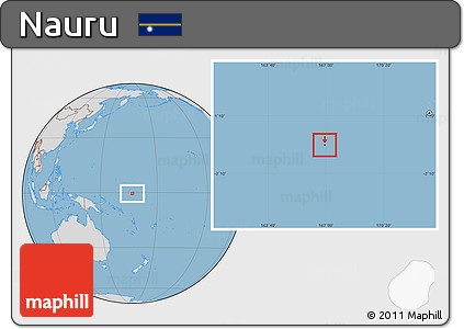Savanna Style Location Map of Nauru, lighten, desaturated, land only