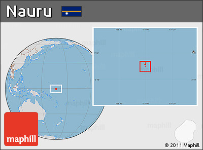 Savanna Style Location Map of Nauru, lighten, desaturated, land only