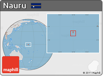Savanna Style Location Map of Nauru, lighten, desaturated, land only