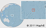Savanna Style Location Map of Nauru, lighten, desaturated, land only, hill shading