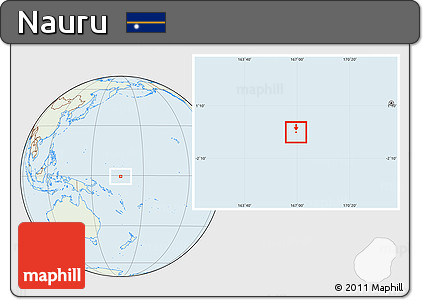 Savanna Style Location Map of Nauru, lighten