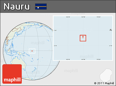 Savanna Style Location Map of Nauru, lighten
