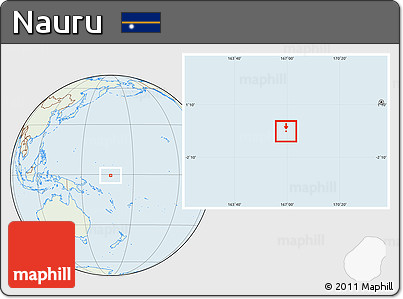 Savanna Style Location Map of Nauru, lighten