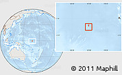 Shaded Relief Location Map of Nauru, lighten