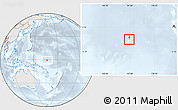 Shaded Relief Location Map of Nauru, lighten, semi-desaturated