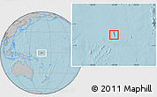 Gray Location Map of Nibok, within the entire country, hill shading