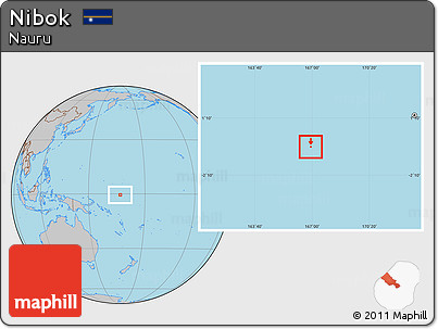 Gray Location Map of Nibok, highlighted country, within the entire country