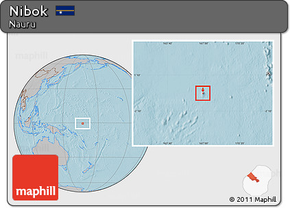 Gray Location Map of Nibok, highlighted country, within the entire country, hill shading