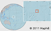 Gray Location Map of Nibok, highlighted country, within the entire country, hill shading